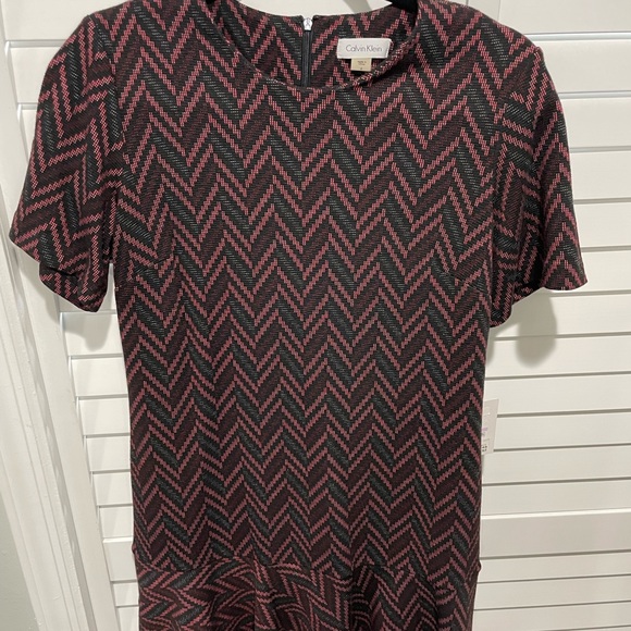 Calvin Klein Chevron Mini Dress - Picture 2 of 7